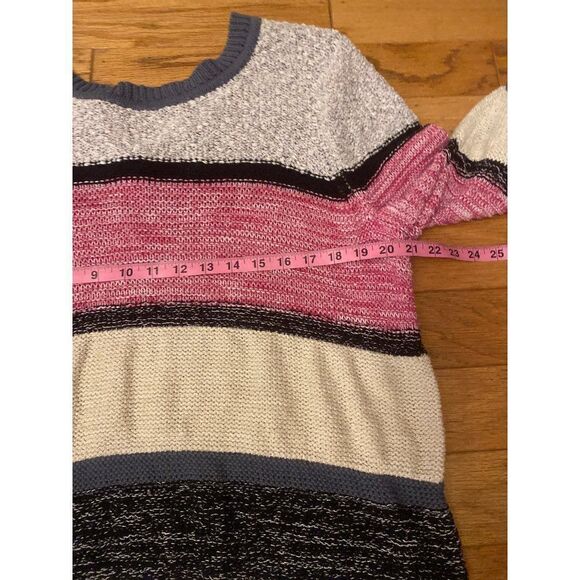 Caslon, women's mutli - colorblocked long sleeve crew neck knit sweater size 2X - Picture 7 of 8